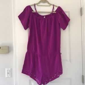 Bathing suit cover up one piece shorts medium